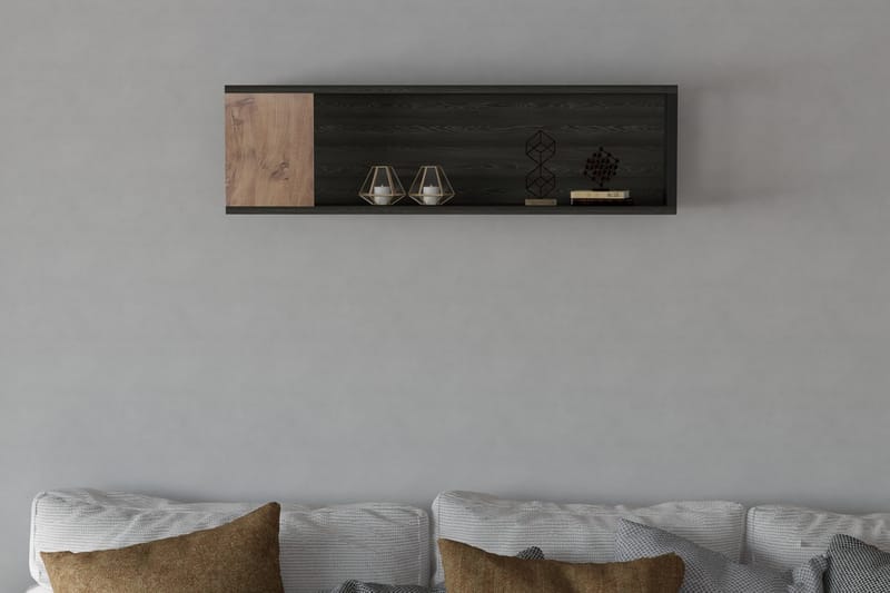 Devran Vägghylla 20x100 cm - Antracit/Natur - Förvaring - Hylla - Vägghylla