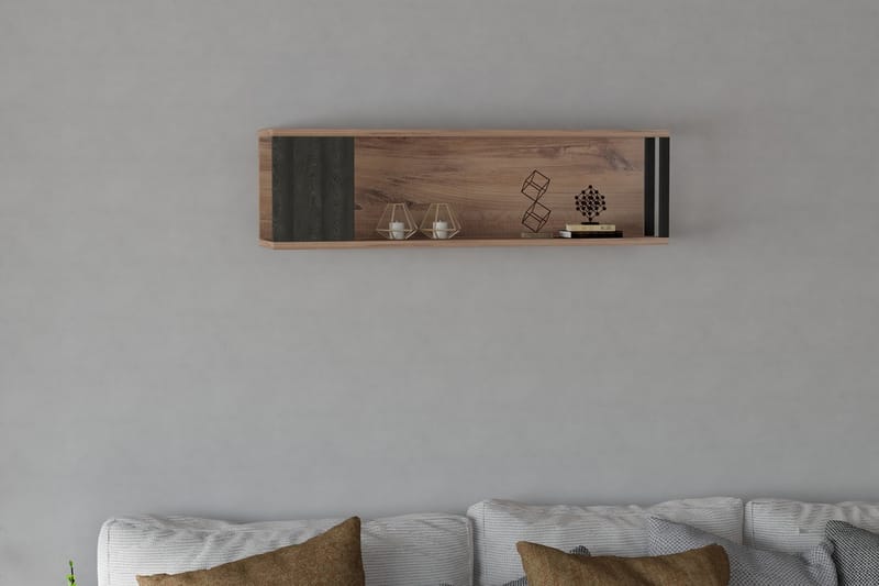 Devran Vägghylla 20x100 cm - Natur/Antracit - Förvaring - Hylla - Vägghylla