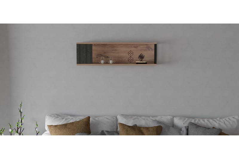 Devran Vägghylla 20x100 cm - Natur/Antracit - Förvaring - Hylla - Vägghylla