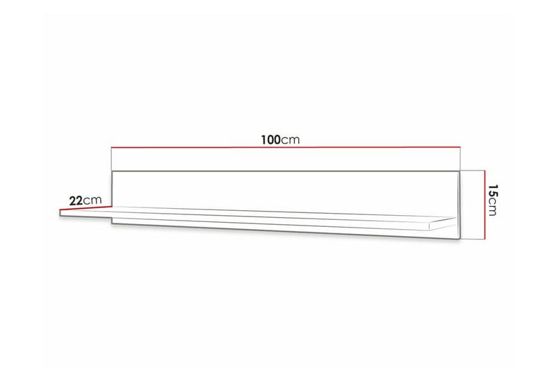 Dunvegan Vägghylla 100x22 cm - Svart - Förvaring - Hylla - Vägghylla