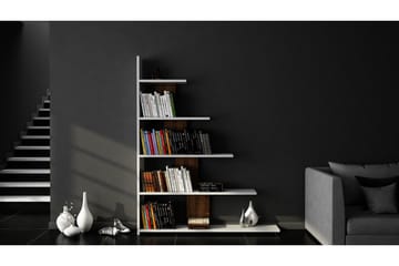 Elegancia Bokhylla - Vit/Valnöt - Förvaring - Hylla - Bokhylla