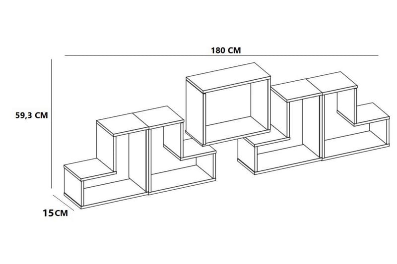 Elegancia Vägghylla - Vit - Förvaring - Hylla - Vägghylla