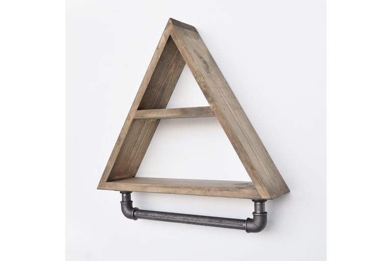 Evila Förvaringshylla Rör/Trä - Trä/Svart - Förvaring - Hylla - Vägghylla