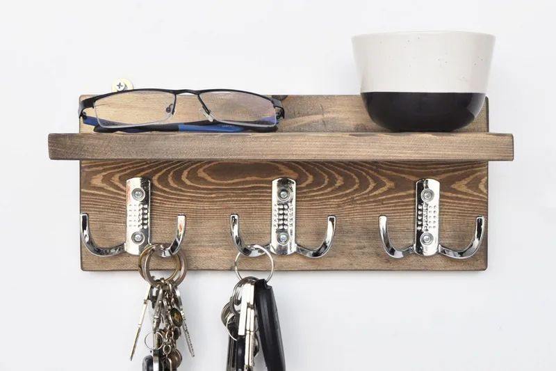 Evila Hängare 6 Krokar - Trä - Förvaring - Klädförvaring - Klädhängare - Kroklist & Klädkrokar