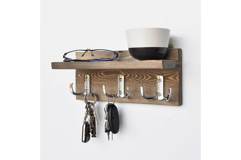 Evila Hängare 6 Krokar - Trä - Förvaring - Klädförvaring - Klädhängare - Kroklist & Klädkrokar