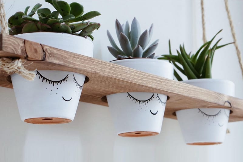 Evila Rephylla till Krukor - Trä - Förvaring - Hylla - Vägghylla