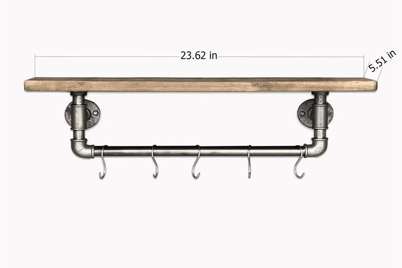 Evila Toapappershållare Rör/Trä - Trä/Svart - Hus & renovering - Kök & bad - Badrum - Badrumstillbehör - Toalettpappershållare