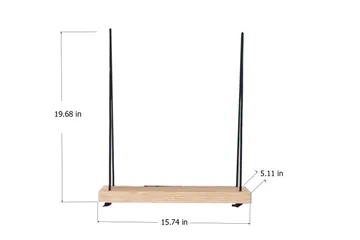 Evila Vägghylla med Rep 40 cm i Trä med Ekutseende - Beige - Förvaring - Hylla - Vägghylla