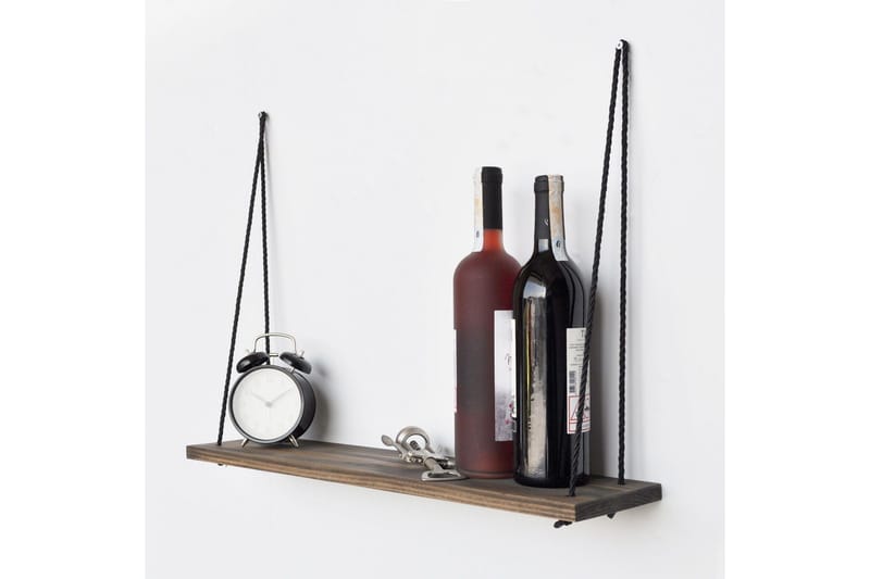 Evila Vägghylla Rep - Mörkbrun - Förvaring - Hylla - Vägghylla