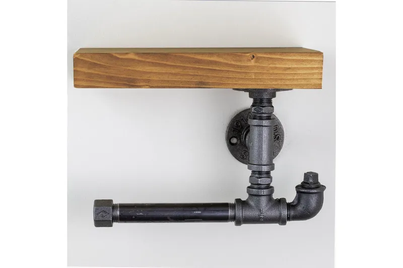 Evila Vägghylla - Trä/Svart - Hus & renovering - Kök & bad - Badrum - Badrumstillbehör - Toalettpappershållare