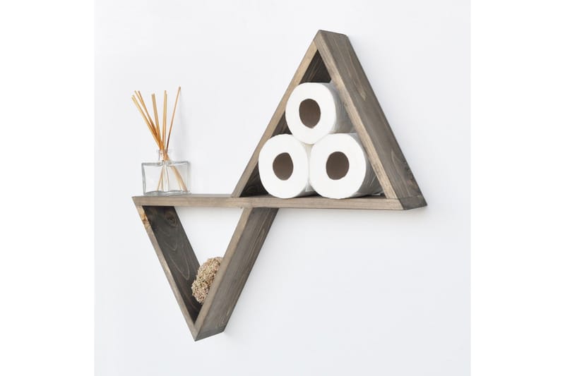 Evila Vägghylla Trianglar - Trä - Förvaring - Hylla - Vägghylla