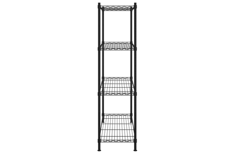 Förvaringshylla med 4 hyllplan 90x35x137 cm svart 200 kg - Svart - Förvaring - Hylla - Vägghylla