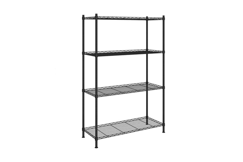 Förvaringshylla med 4 hyllplan 90x35x137 cm svart 200 kg - Svart - Förvaring - Hylla - Vägghylla