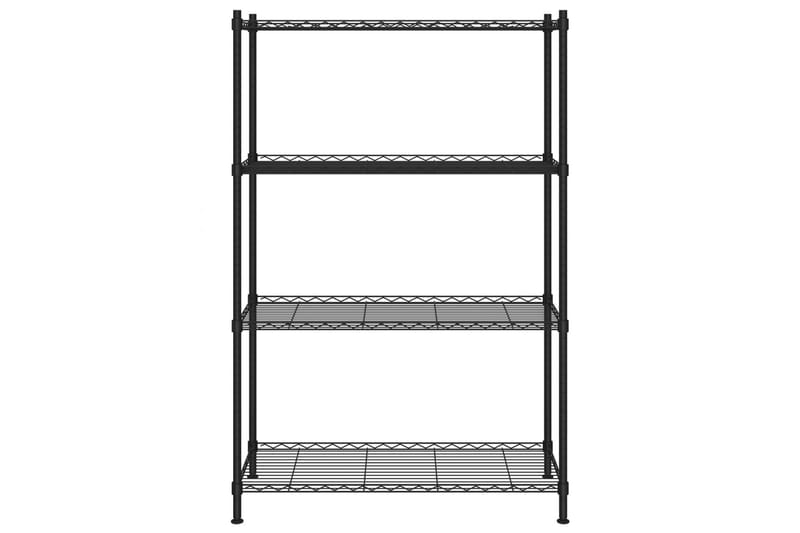 Förvaringshylla med 4 hyllplan 90x35x137 cm svart 200 kg - Svart - Förvaring - Hylla - Vägghylla