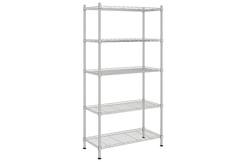 Förvaringshylla med 5 hyllplan 90x35x180 cm krom 250 kg - Silver - Förvaring - Hylla - Vägghylla