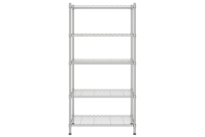 Förvaringshylla med 5 hyllplan 90x35x180 cm krom 250 kg - Silver - Förvaring - Hylla - Vägghylla