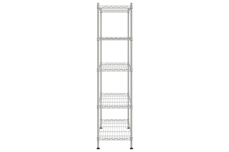Förvaringshylla med 5 hyllplan 90x35x180 cm krom 250 kg - Silver - Förvaring - Hylla - Vägghylla