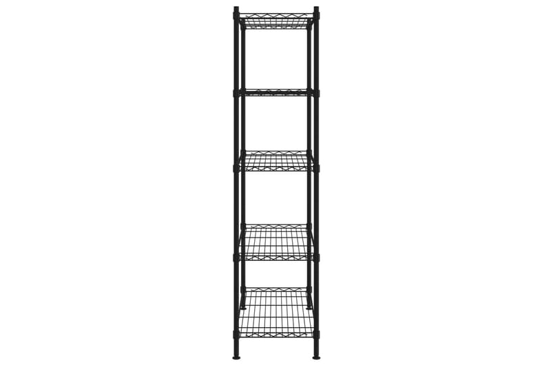 Förvaringshylla med 5 hyllplan 90x35x180 cm svart 250 kg - Svart - Förvaring - Hylla - Vägghylla