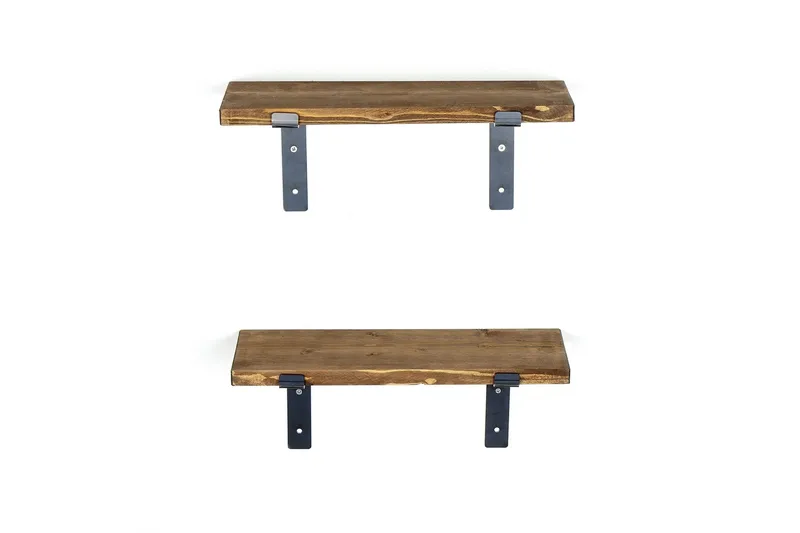 Fercho Vägghylla 40 cm - Svart/Valnöt - Förvaring - Hylla - Vägghylla