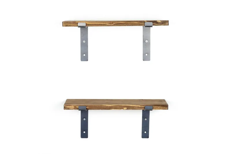 Fercho Vägghylla 40 cm - Svart/Valnöt - Förvaring - Hylla - Vägghylla