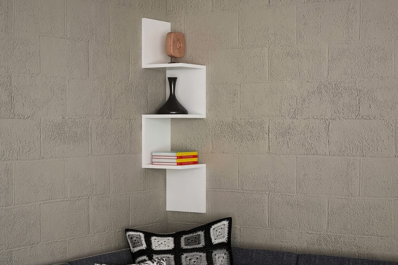 Furny Home Bokhylla 25 cm - Vit - Förvaring - Hylla - Vägghylla
