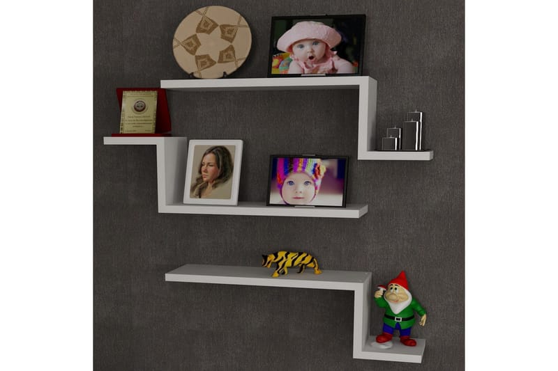 Furny Home Vägghylla 58 cm - Vit - Förvaring - Hylla - Vägghylla