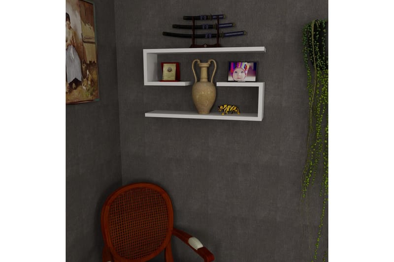 Furny Home Vägghylla 60 cm - Vit - Förvaring - Hylla - Vägghylla