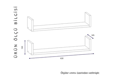 Furny Home Vägghylla 63 cm - Vit - Förvaring - Hylla - Vägghylla