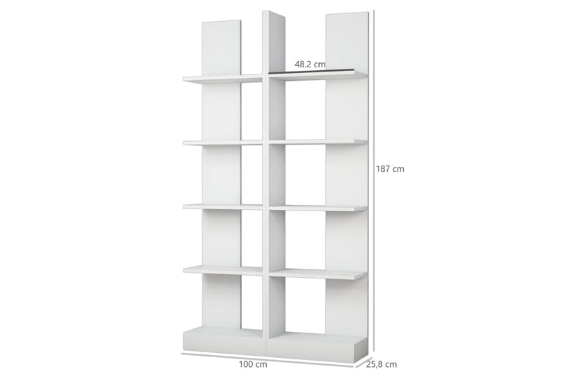 Gersby Bokhylla 100 cm - Vit - Förvaring - Hylla - Vägghylla