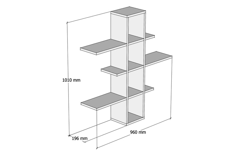 Gersby Vägghylla 101 cm - Blå/Grå - Förvaring - Hylla - Vägghylla