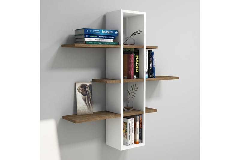 Gersby Vägghylla 101 cm - Brun/Vit - Förvaring - Hylla - Vägghylla