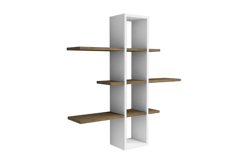 Gersby Vägghylla 101 cm, Brun/Vit