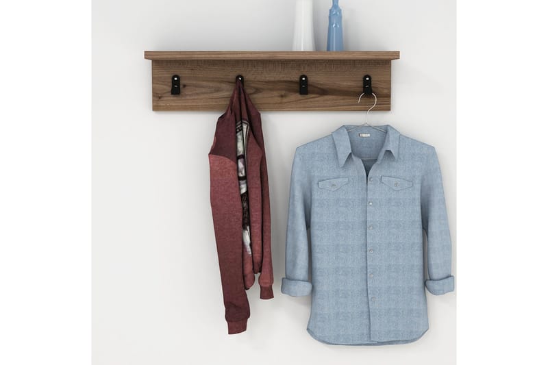 Gersby Vägghylla 60 cm - Brun - Förvaring - Klädförvaring - Klädhängare - Kroklist & Klädkrokar