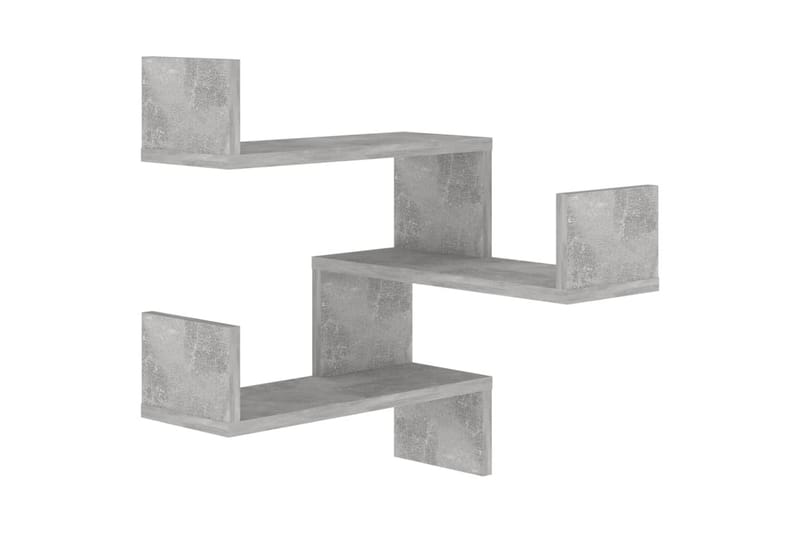 Vägghylla hörn betonggrå 40x40x50 cm spånskiva - Betonggrå - Förvaring - Hylla - Vägghylla