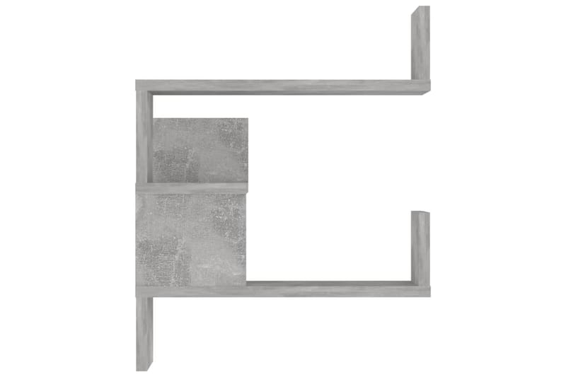 Vägghylla hörn betonggrå 40x40x50 cm spånskiva - Betonggrå - Förvaring - Hylla - Vägghylla
