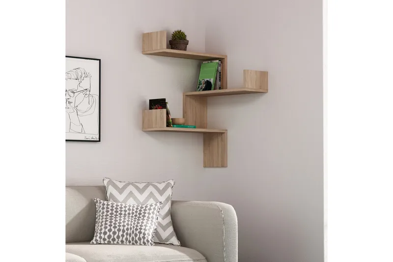 Homitis Vägghylla 60 cm i Ek - Brun - Förvaring - Hylla - Vägghylla