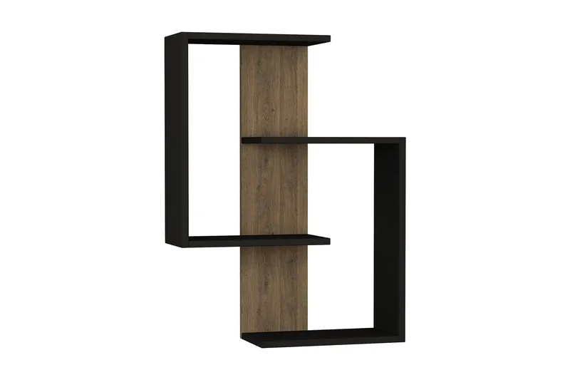 Homitis Vägghylla 64 cm i Ek, Svart