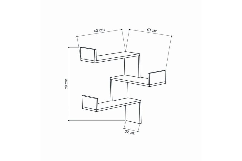Homitis Vägghylla - Ek - Förvaring - Hylla - Vägghylla
