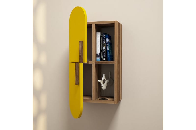 Hovdane Vägghylla 35 cm - Brun/Gul - Förvaring - Hylla - Vägghylla