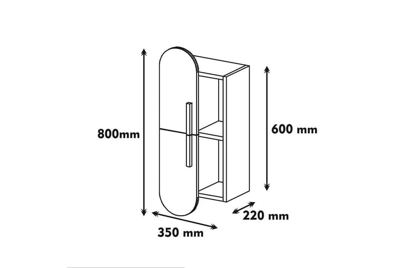 Hovdane Vägghylla 35 cm - Brun/Vit - Förvaring - Hylla - Vägghylla