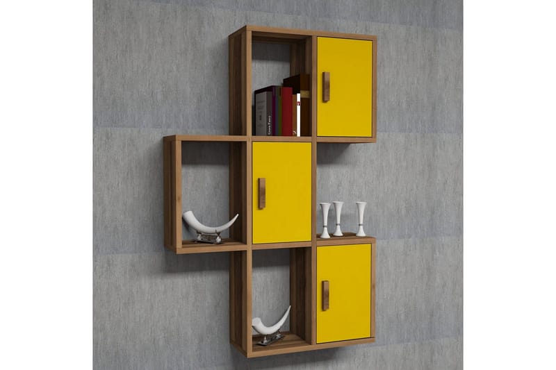 Hovdane Vägghylla 75 cm - Brun/Gul - Förvaring - Hylla - Vägghylla