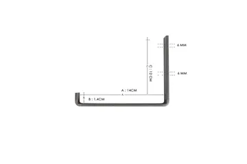 Hueter Vägghylla 40 cm - Svart/Valnöt - Förvaring - Hylla - Vägghylla