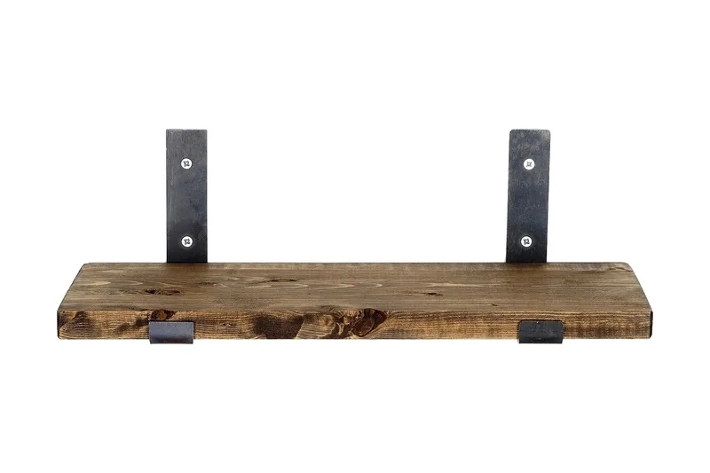 Hueter Vägghylla 40 cm - Svart/Valnöt - Förvaring - Hylla - Vägghylla