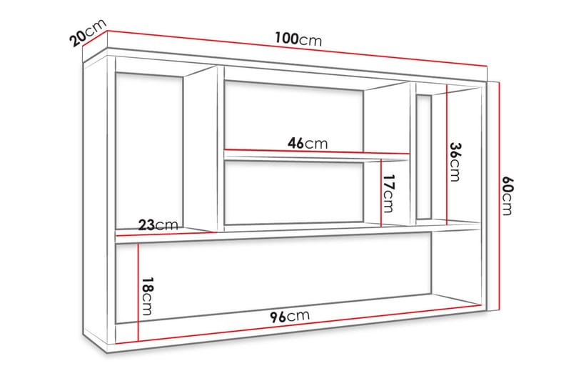 Hylla 100 cm - Vit - Förvaring - Hylla - Vägghylla