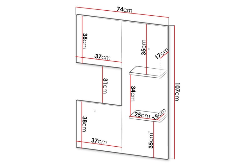 Hylla - Svart|Ek - Förvaring - Hylla - Vägghylla