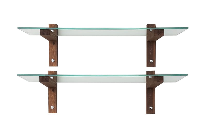Ilano Vägghylla 85 cm - Brun/Glas - Förvaring - Hylla - Vägghylla