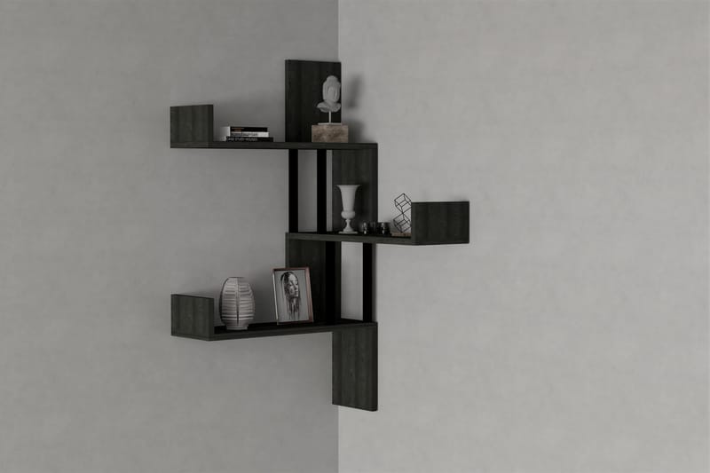 Jacor Vägghylla 20x105 cm 3-pack - Antracit - Förvaring - Hylla - Vägghylla