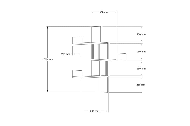 Jacor Vägghylla 20x105 cm 3-pack - Antracit - Förvaring - Hylla - Vägghylla