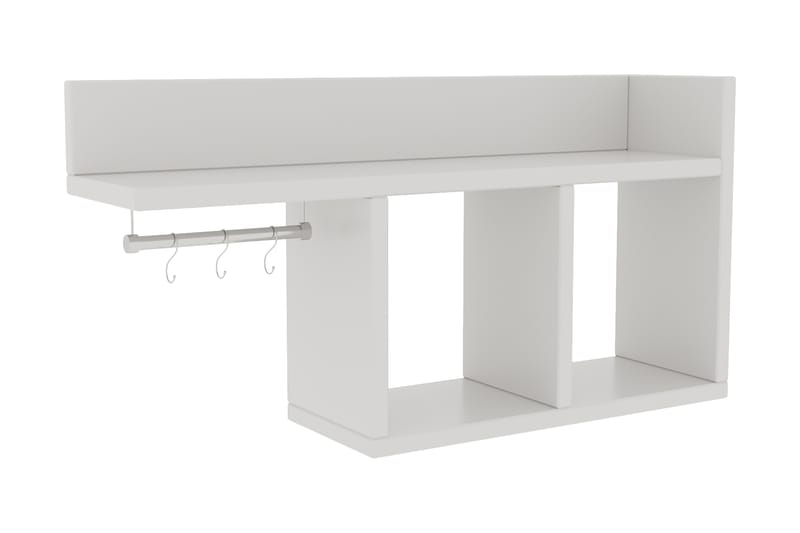 Jandela Vägghylla 72x18 cm - Vit - Förvaring - Hylla - Vägghylla