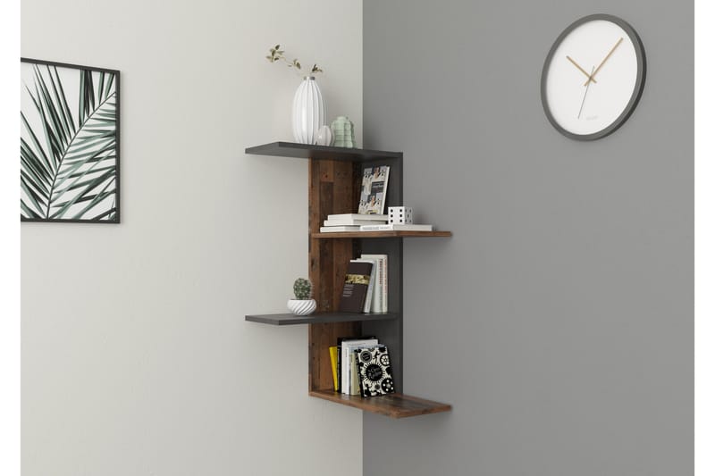 Kailyne Vägghylla 44 cm - Mörkbrun - Förvaring - Hylla - Vägghylla